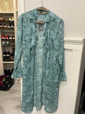 NWT LONG sleeve sheer Bathing Suit Cover Up